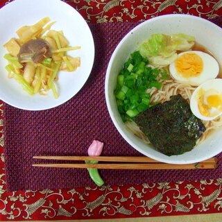 ラーメンの付け合わせに。エリンギとセロリ炒め